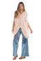Cascade Ruffle Draped Tunic Top 