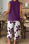 Plus Size Two Pieces Floral Patchwork Sets