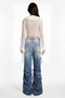 Riot Stack Destroyed Flare Jeans 