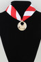 Hammered Moon Scarf Necklace 