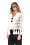 Macrame Tassel Buttoned Cape Vest 