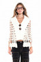 Macrame Tassel Buttoned Cape Vest 
