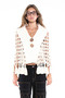 Macrame Tassel Buttoned Cape Vest 