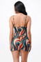 Multicolor Swirl Retro Print Dress 