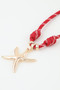Fun Starfish Braided Rope Necklace 