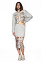 Shredded Cutout Hoodie & Skirt Set 
