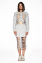 Shredded Cutout Hoodie & Skirt Set 