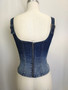 Rebel Stitch Lace-Up Denim Corset Top 