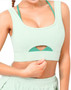 Sports Bra With Front Cut Out 