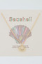 Polished Seashell Pendant Necklace 