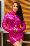 Metallic Bubble Mini Skirt 