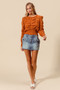 SO ME Bow Knot Pocket Denim Mini Skirt