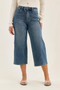 Judy Blue High Waist "Dottie" Wide Crop Md Quarry Fade Jeans