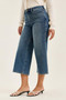 Judy Blue High Waist "Dottie" Wide Crop Md Quarry Fade Jeans