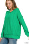 Zenana Brushed Hacci Drop Shoulder Sweater