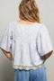 POL Floral Print Lace Trim Blouse