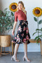 Reborn J Floral Wrap Ruffle Hem Dress