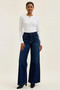 Judy Blue High-Waisted Wide-Leg Dark Wash Jeans