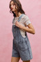 SO ME Denim Washed On Front With Adjustable Strap Romper