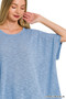 Zenana Oversized Slub Hacci Top