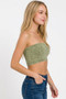 Zenana Washed Ribbed Seamless Tube Top