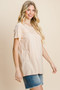 Cotton Bleu by Nu Label Eyelet Round Neck Short Sleeve T-Shirt