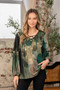Sew In Love Full Size Snakeskin Print Long Sleeve Top with Ruffle