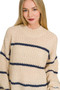 Zenana Oversize Striped Sweater