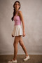SO ME Denim Bubble Skort With Smocked Back