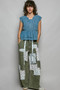 POL Eyelet Embroidery Pintuck Sleeveless Blouse