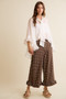 SO ME Sheer Ruffle Bell Sleeves Bow Tie Flowy Blouse Top