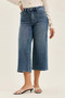 Judy Blue High Waist "Dottie" Wide Crop Md Quarry Fade Jeans