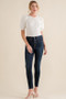 And The Why Puffed Half Sleeve Rib Basic Bodysuit
