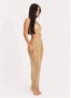 Metallic Cut Open Back Maxi Dress