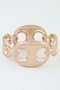 Hammered Mariner Chain Cuff Bracelet