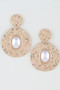 Hammered Pearl In The Sea Earrings 