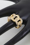 Multi Bejeweled Curb Chain Ring