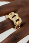 Multi Bejeweled Curb Chain Ring