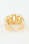 Multi Bejeweled Curb Chain Ring