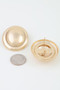 Polished Matte Dome Stud Earrings 