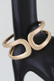 Hammered Open Loop Cuff Bracelet 