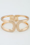 Hammered Open Loop Cuff Bracelet 