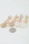 Hammered Crystal Stone Drop Earrings 