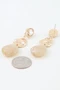 Hammered Crystal Stone Drop Earrings 