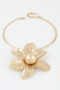 Hammered Flower Choker Necklace 