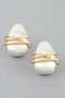Modern Cross Stone Earrings 