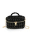 Tweed Vanity Chain Bag With Top Handle 