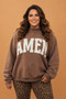 Plus Size Wwjd/Amen Reversible Exposed Seam Sweatshirt