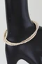 Interlocked Cubic Rhinestone Cuff Bracelet 