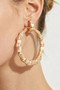 Polished Bamboo Hoop Earrings 